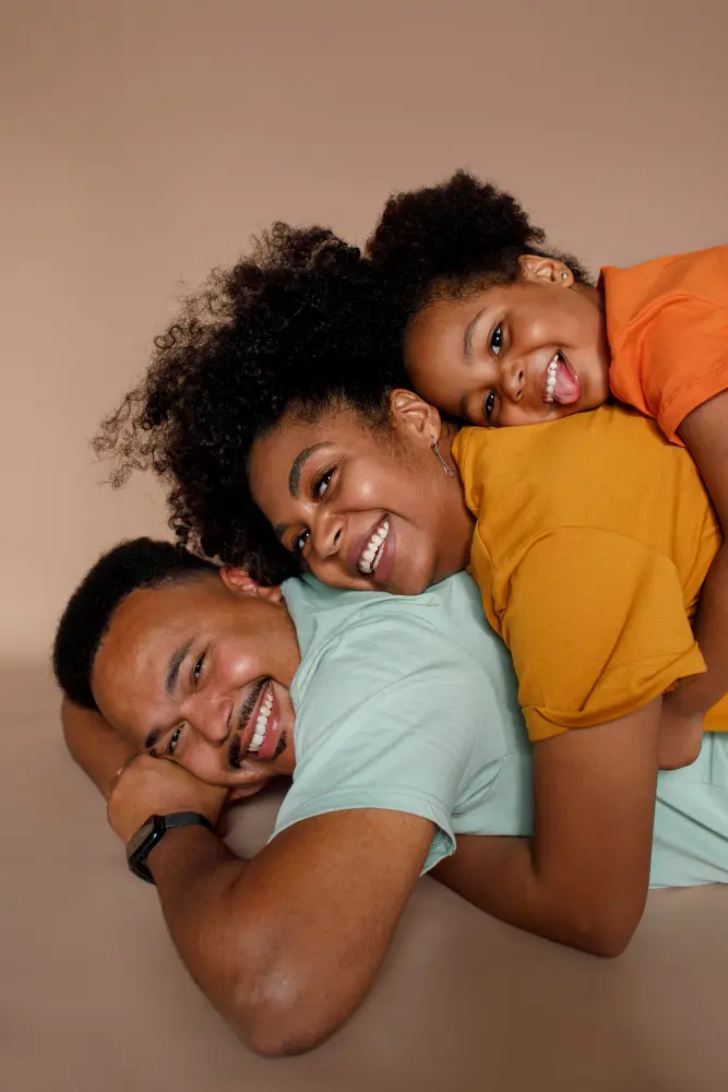 Black mother and child discussing health and wellbeing